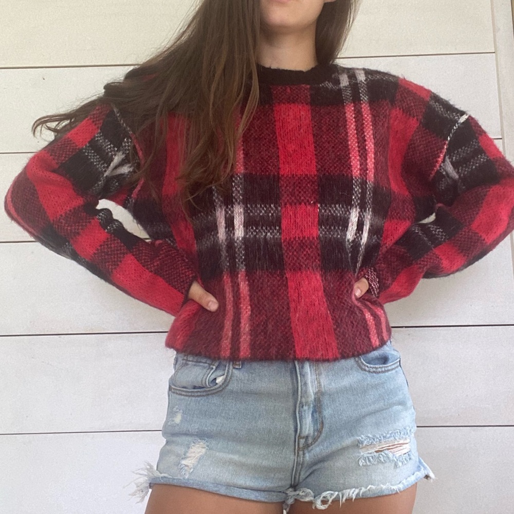 Forever 21 cropped Christmas sweater